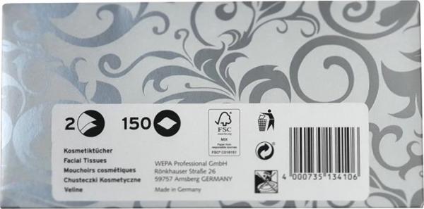 . Kozmetické utierky, 2-vrstvové, 150 listov, "Satino by Wepa" 2