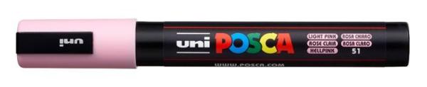 Dekoračný popisovač, 1,8-2,5 mm, UNI "Posca PC-5M", svetloružová 1