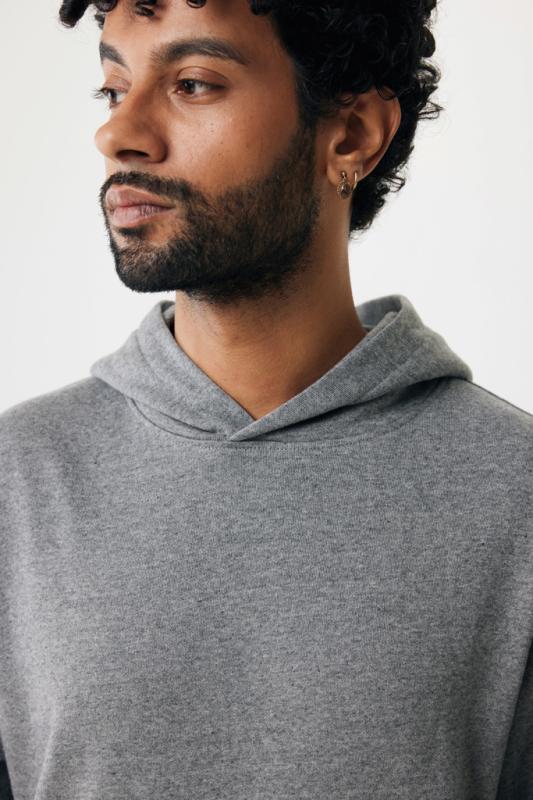 Mikina s bočnými vreckami IQONIQ Yengo z rec. bavlny light heather anthracite XL 14