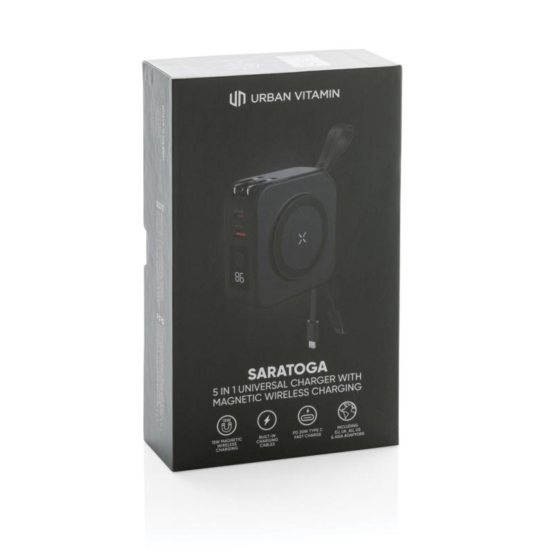 Nabíjačka Urban Vitamin Saratoga 5 in 1 čierna 18