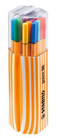 Liner, sada, 0,4 mm, STABILO "Point 88 Twin Pack", 20 rôznych farieb 1