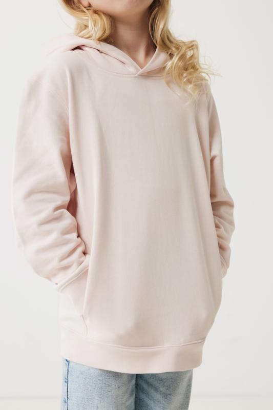 Detská mikina s bočnými vreckami IQONIQ Yengo z rec. bavlny cloud pink 3-4r (98-104cm) 11
