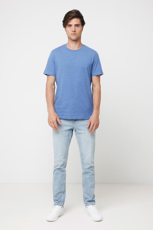 Nefarbené tričko IQONIQ Manuel z recykl. bavlny heather blue XXXL 7