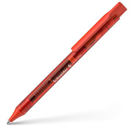 Gélové pero, 0,4 mm, stláčací mechanizmus, SCHNEIDER "Fave Gel", červené 2
