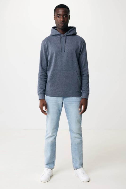 Nefarbená mikina s kapucňou IQONIQ Torres z recykl. bavlny heather navy XXL 12