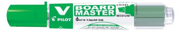 Popisovač na tabule, 2,2-5,2 mm, zrezaný hrot, PILOT "V-Board Master", zelený 2