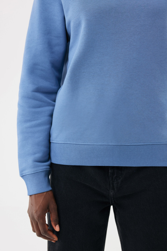 IQONIQ Toria Unisex mikina s okrúhl. výstrihom z rec. bavlny moon blue M 15
