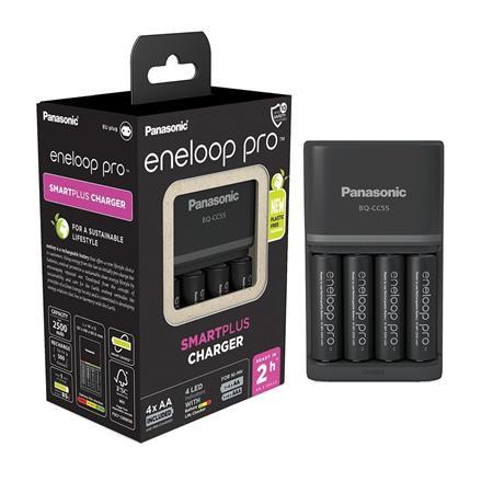 Nabíjačka batérií, AA/AAA, 4x2500 mAh AA, rýchlonabíjačka, PANASONIC "Eneloop Pro" 1