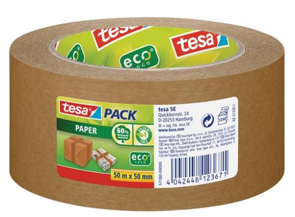 Baliaca páska, papierová 50 mm x 50 m, TESA "tesapack®" , hnedá 1