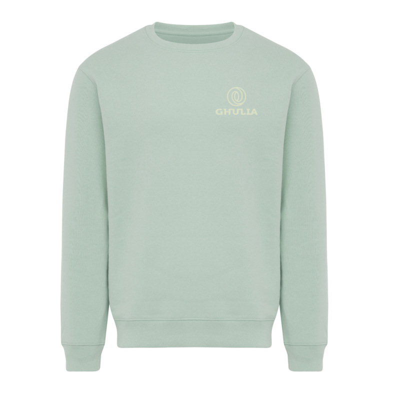IQONIQ Toria Unisex mikina s okrúhl. výstrihom z rec. bavlny Iceberg green XL 4