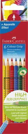 Farebné ceruzky, sada, trojhranný tvar, FABER-CASTELL "Grip 2001", 6 rôznych farieb
