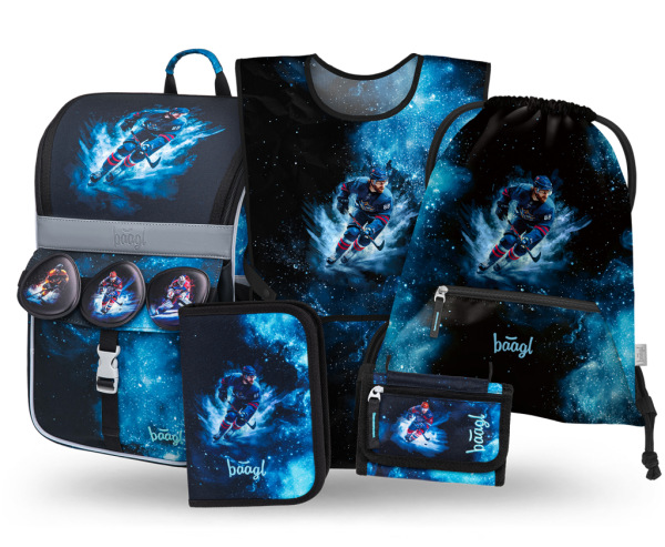 BAAGL SADA 5 Zippy Hokej: aktovka, peračník, vrecko, zástera, peňaženka