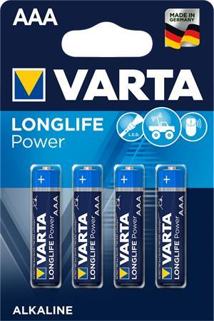 Batéria, AAA mikrotužková, 4 ks, VARTA "High Energy"