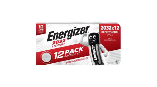 Gombíková batéria, CR2032, 12 ks, ENERGIZER 1
