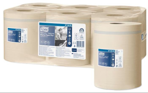 Papierové utierky, kotúčové, priemer: 19 cm, M4 systém, 2-vrstvové, Advanced, TORK "Reflex 1