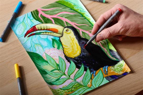 Fixka v tvare štetca, sada, STAEDTLER "Pigment brush 371", 12 rôznych pastelových farieb 6
