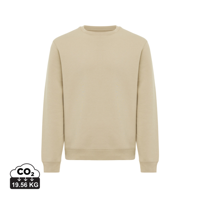 IQONIQ Toria Unisex mikina s okrúhl. výstrihom z rec. bavlny desert XL