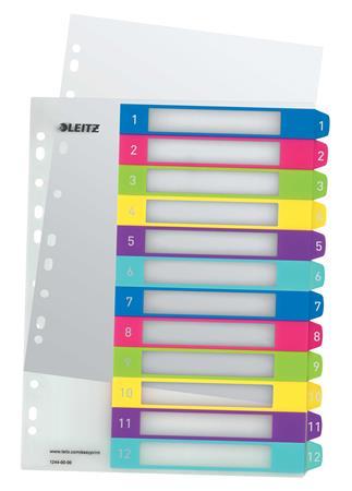 Register, A4 Maxi, 1-12, LEITZ "Wow"
