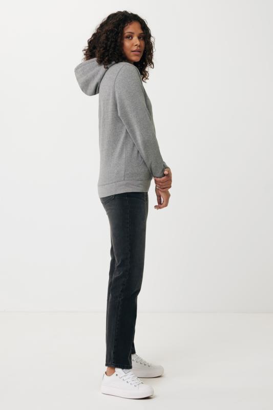 Ľahká mikina s kapucňou IQONIQ Rila z recykl. bavlny light heather anthracite S 11