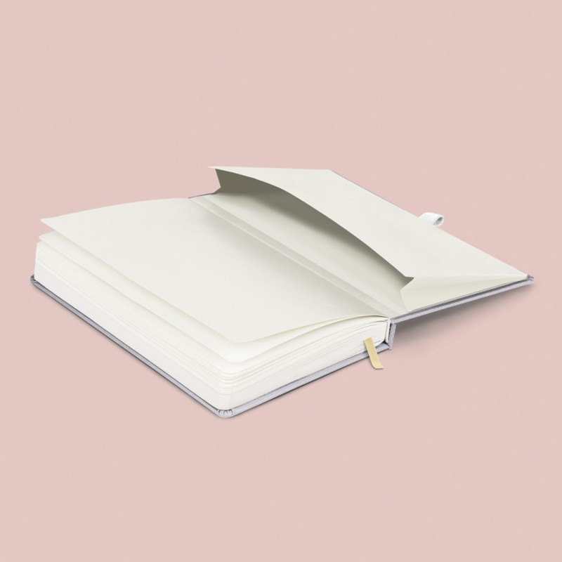 NOTIQUE Notes Balacron, strieborný, bodkovaný, 15 x 21 cm 3