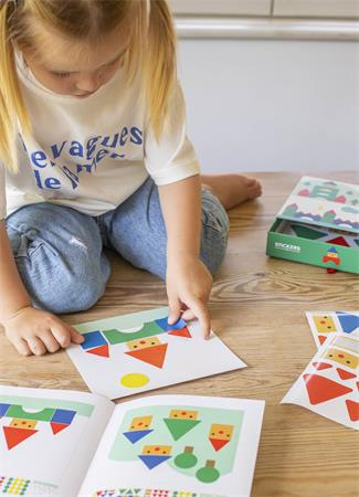 Nálepky, geometrické, sada, APLI Kids "Geometric", dediny 2