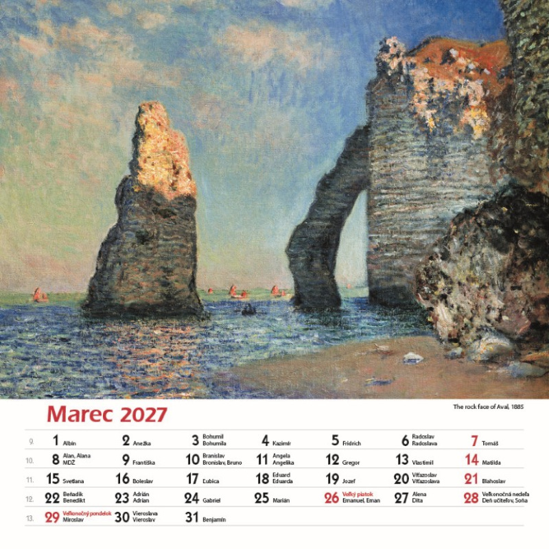 Nástenný kalendár Claude Monet štvorec 2027 4