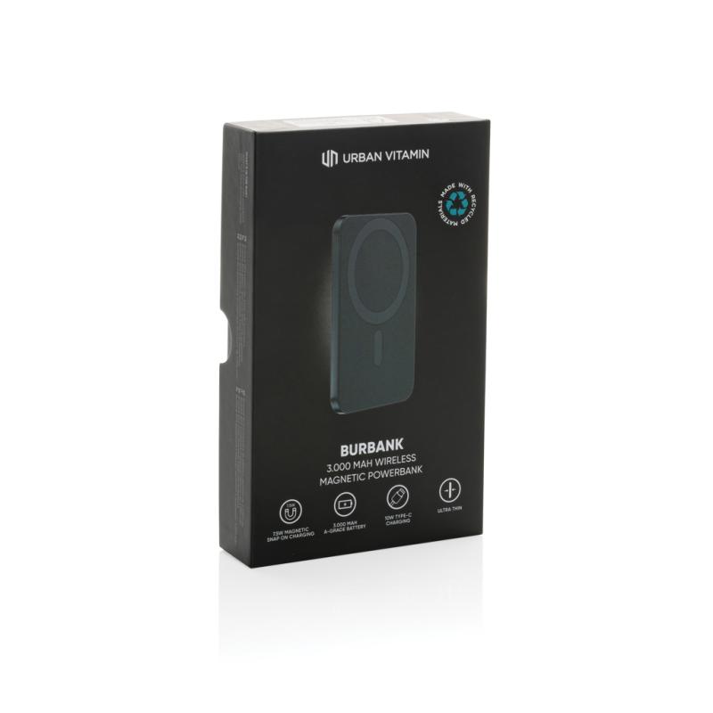 Powerbanka 3000mAh Urban Vitamin Burbank z RCS alu a plastu čierna 18