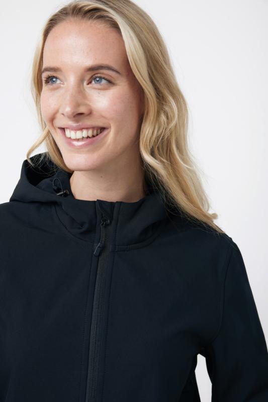 Dámska soft shell bunda IQONIQ Makalu z recykl. polyesteru čierna S 9