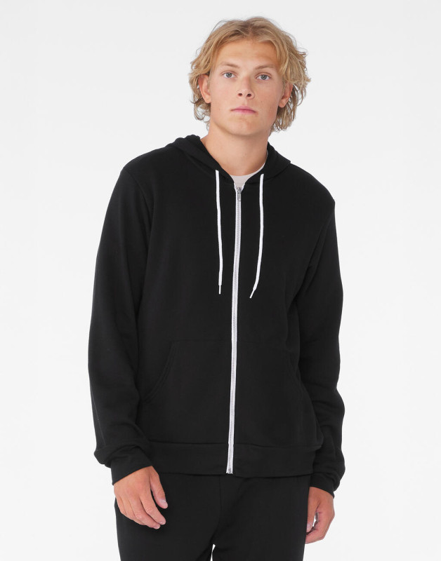 Mikina Unisex Poly-Cotton s kapucňou a na zips 2