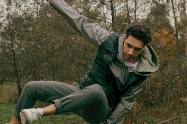 Mikina na zips s kapucňou IQONIQ Abisko z recykl. bavlny heather green XL 18