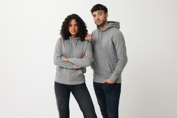 Ľahká mikina s kapucňou IQONIQ Rila z recykl. bavlny light heather anthracite XXS 5
