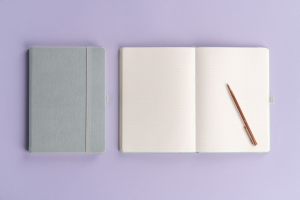 NOTIQUE Notes Balacron, strieborný, bodkovaný, 15 x 21 cm 5