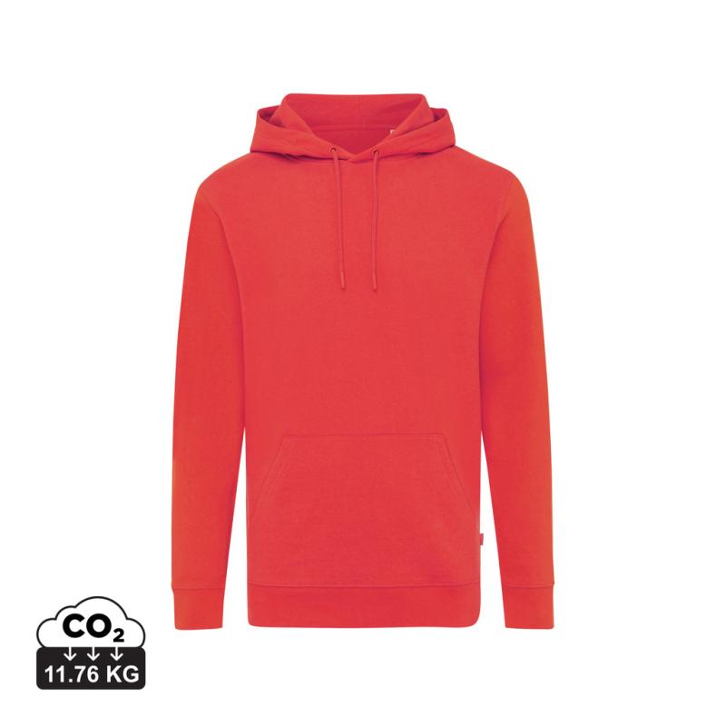 Mikina s kapucňou IQONIQ Jasper z recykl. bavlny luscious red XXS