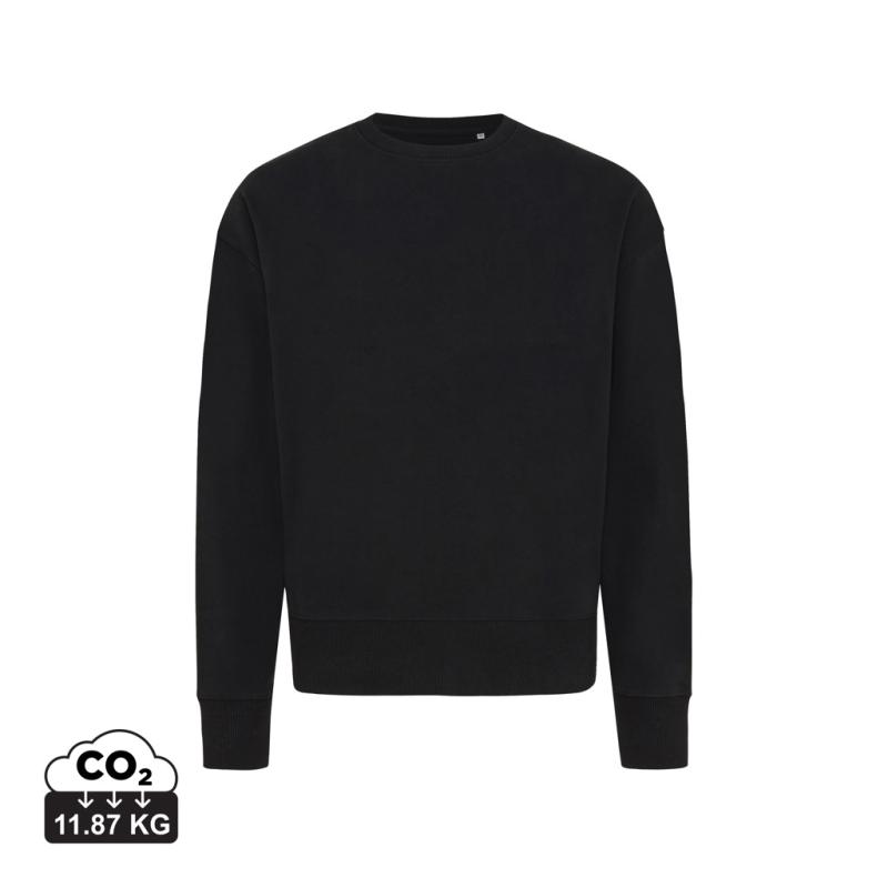 Mikina IQONIQ Kruger relaxed fit z recykl. bavlny čierna M