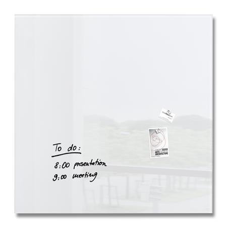 Magnetická sklenená tabuľa, 100x100 cm, SIGEL "Artverum® ", biela 1