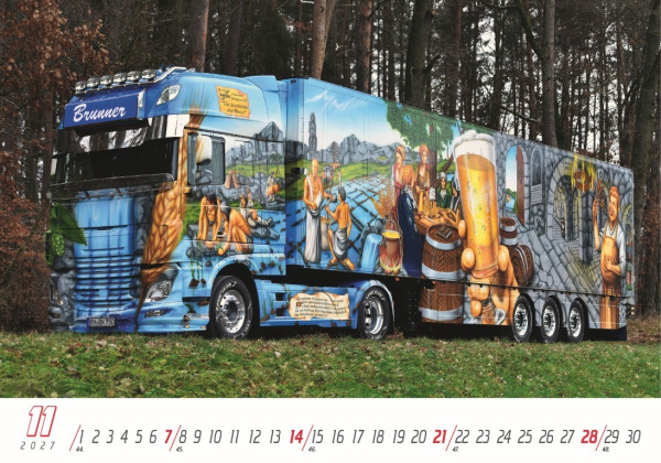 Nástenný kalendár Trucks 2027 12