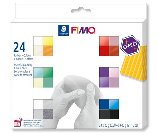 Modelovacia hmota, sada, 24x25 g, na vypálenie, FIMO "Effect Colours", 24 rôznych farieb 1