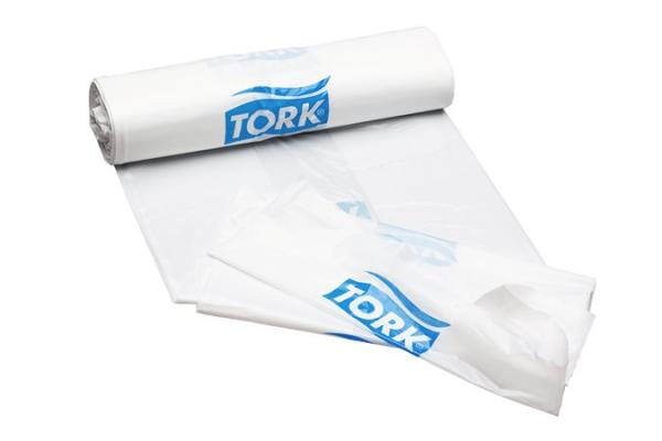 Vrecia do odpadkového koša, 20 l, B2 systém, TORK, biela