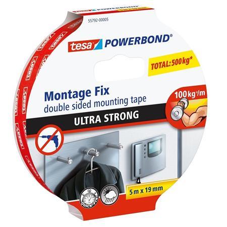Lepiaca páska, obojstranná, extra silná, 19 mm x 5 m, TESA "Powerbond" 1