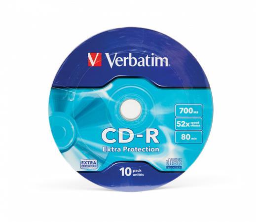 CD-R disk, 700MB, 52x, 10 ks, zmršťovacie balenie, VERBATIM "DataLife" 2