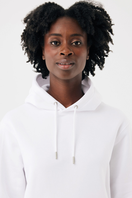 IQONIQ Joshua Unisex mikina s kapucňou z rec. bavlny recycled white XXS 13