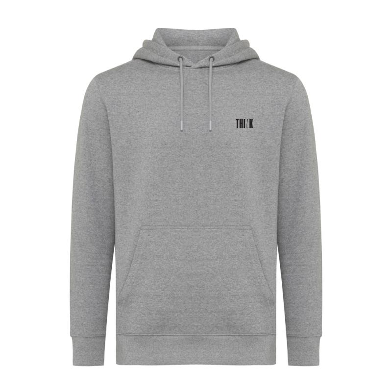 Ľahká mikina s kapucňou IQONIQ Rila z recykl. bavlny light heather anthracite XXL 4