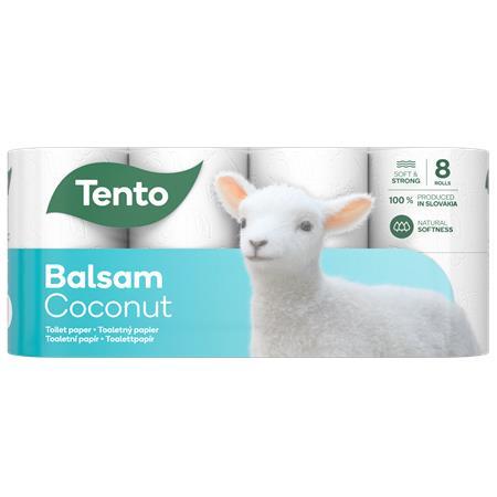 Toaletný papier, 3-vrstvový, malý kotúč, 8 kotúčov, TENTO "Balsam Coconut", biela 1
