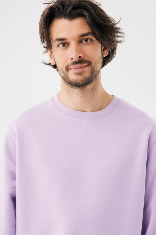 IQONIQ Toria Unisex mikina s okrúhl. výstrihom z rec. bavlny lavender L 8