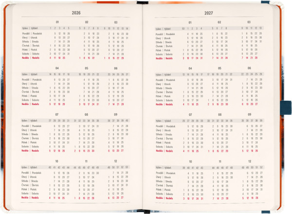 NOTIQUE Planbook diár/notes Japonsko 2026, 13 x 21 cm 2