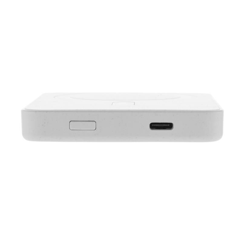 Magnetická powerbanka 5000mAh Magnetix z RCS recykl. plastu biela 6