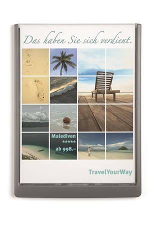Informačná tabuľa, 210x297 mm, DURABLE „CLICK SIGN”, sivá 3