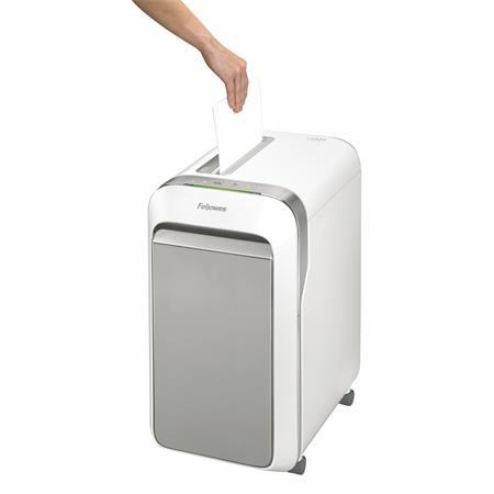 Skartovací stroj, mikro krížový rez, 18 listov, FELLOWES "Powershred LX221", biela 5