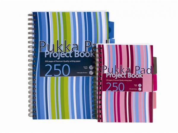 Špirálový zošit, A5, linajkový, 125 listov, PUKKA PAD "Project book" 1