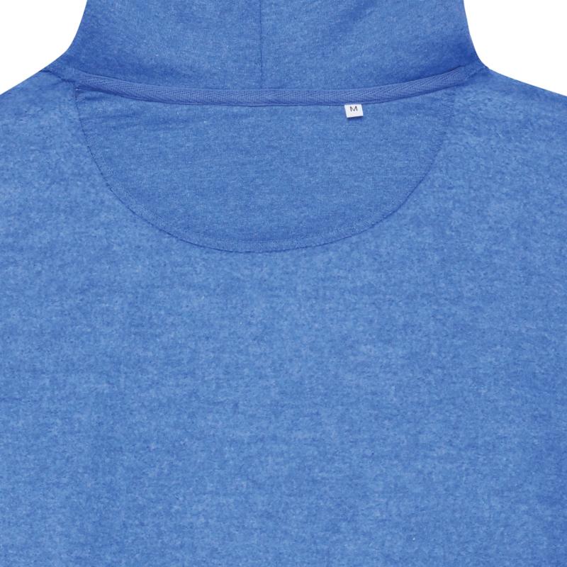 Mikina na zips s kapucňou IQONIQ Abisko z recykl. bavlny heather blue XXXL 3
